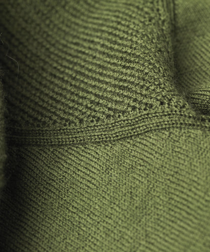 FINDRA Route Womens Merino T Shirt Moss Green Detail