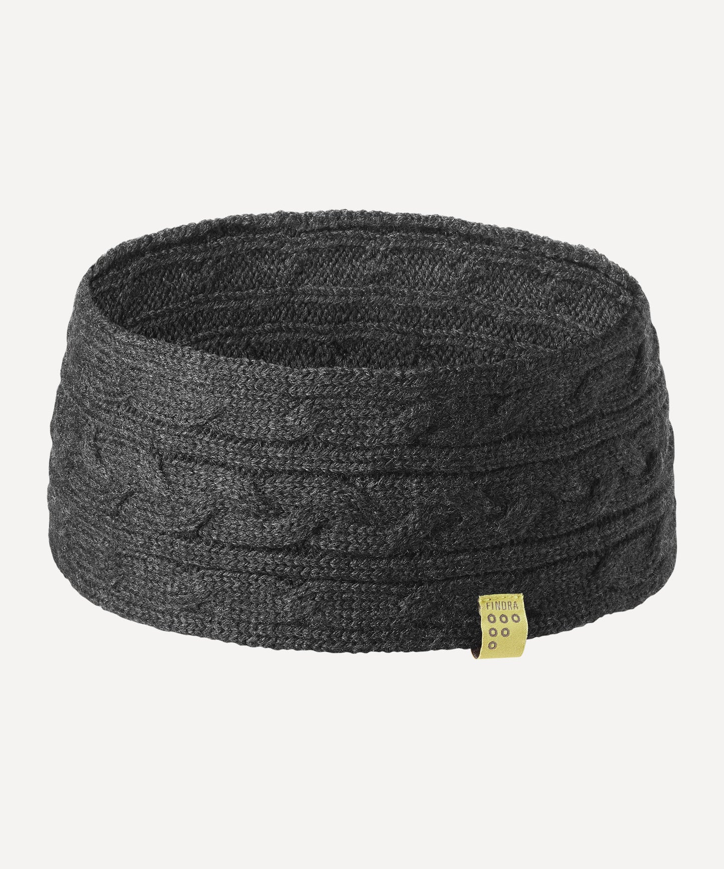 FINDRA Betty Cable Knit Headband Charcoal