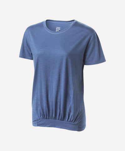FINDRA  Ailsa Merino Lite Womens T-Shirt Denim Blue