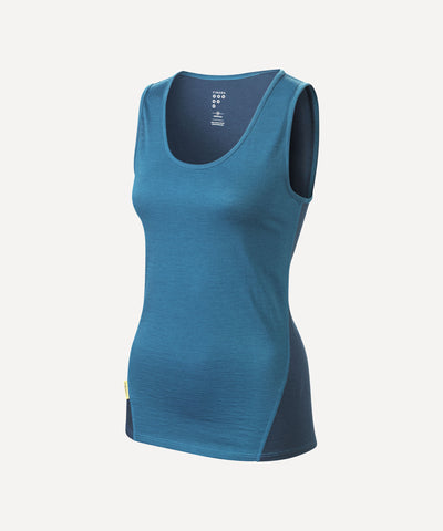 FINDRA Isla Merino-Lite Vest Top Loch Blue