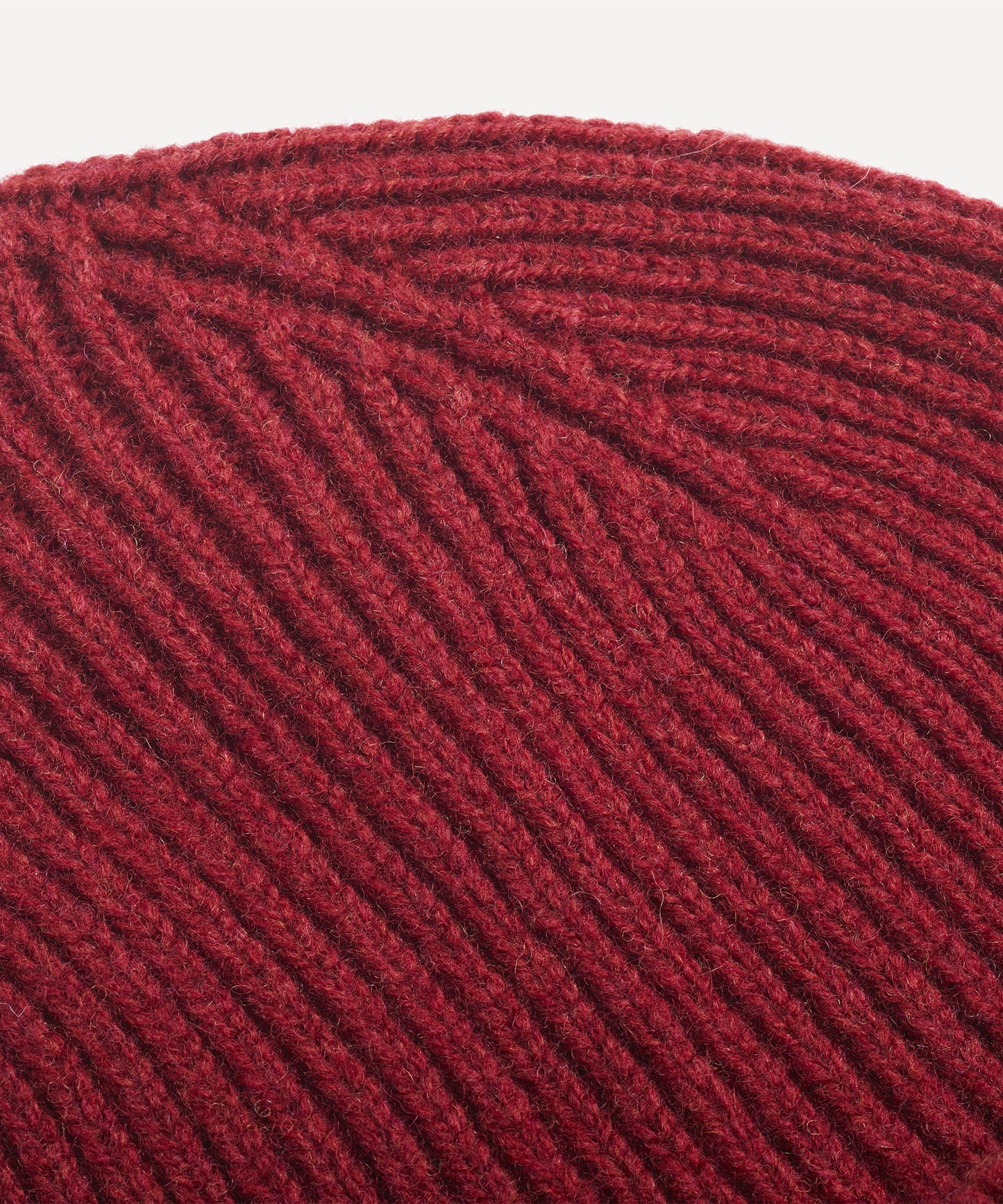 FINDRA Tweed Lambswool Beanie Brick Red