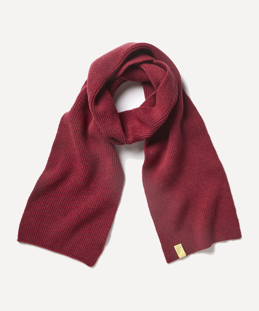 FINDRA Tweed Lambswool Scarf Brick Red