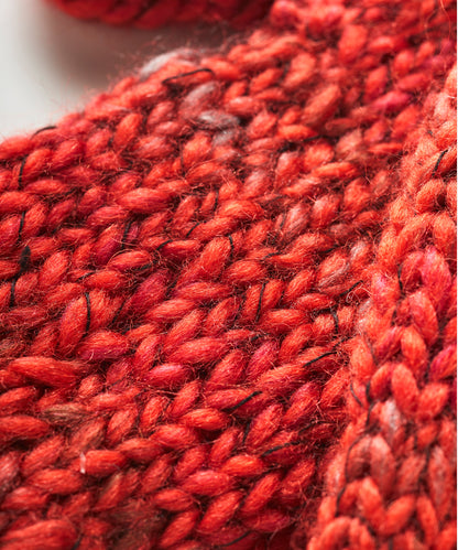 Pawkies Hand Knitted Mittens Inferno Detail