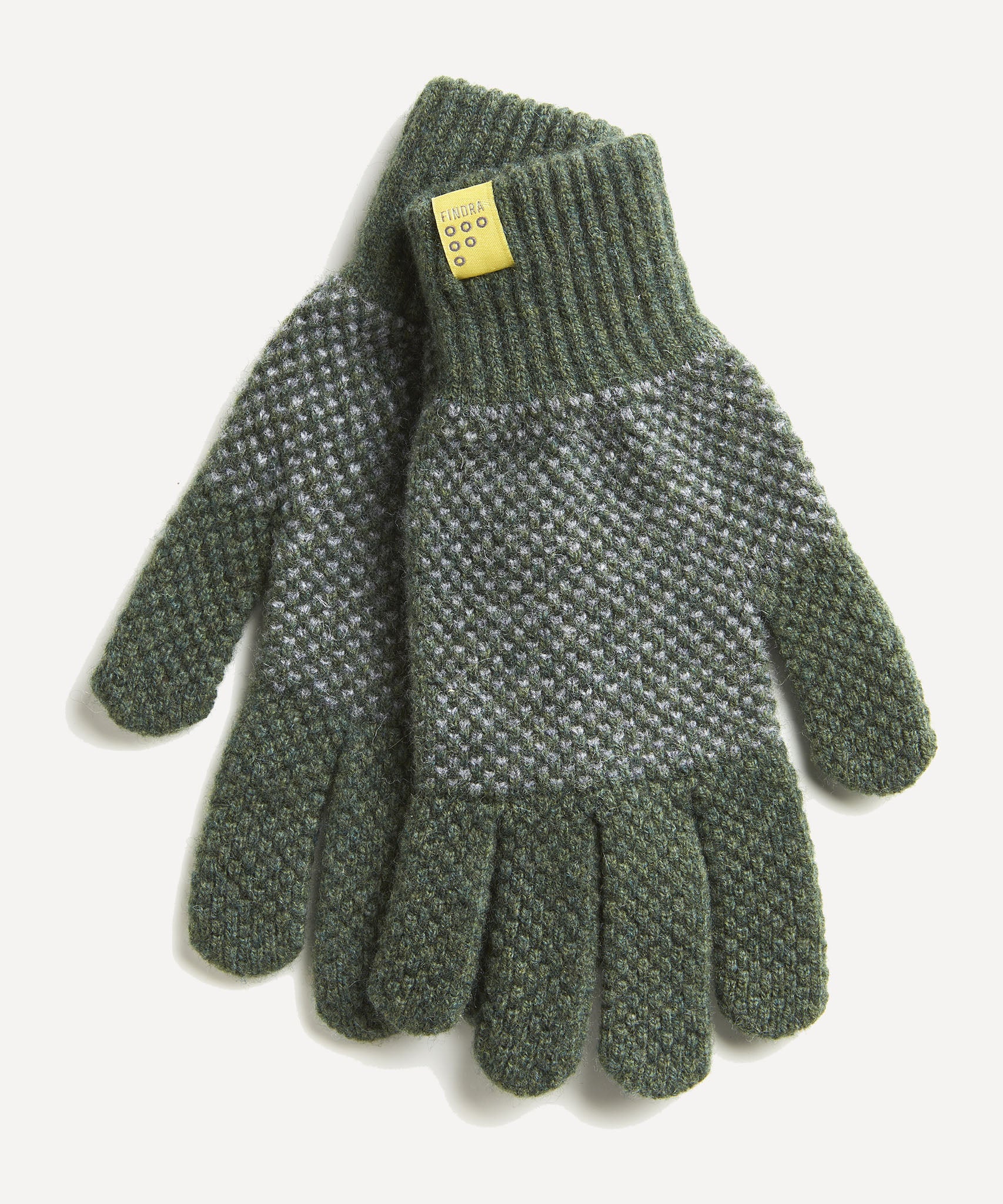 FINDRA Talla Lambswool Gloves Rosemary/Mid Grey Marl