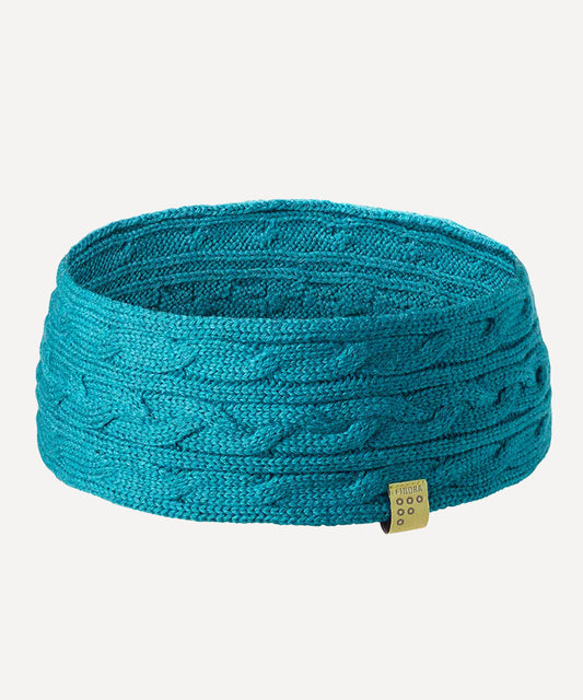 FINDRA Betty Cable Knit Headband Peacock