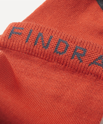 FINDRA Merino Colour Block Socks Coral Detail