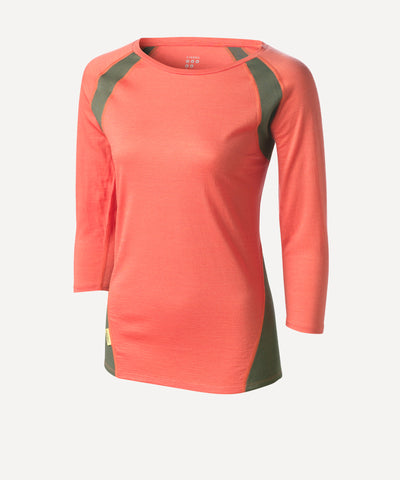 FINDRA  Oronsay Spice Coral Ladies Merino Top Gy