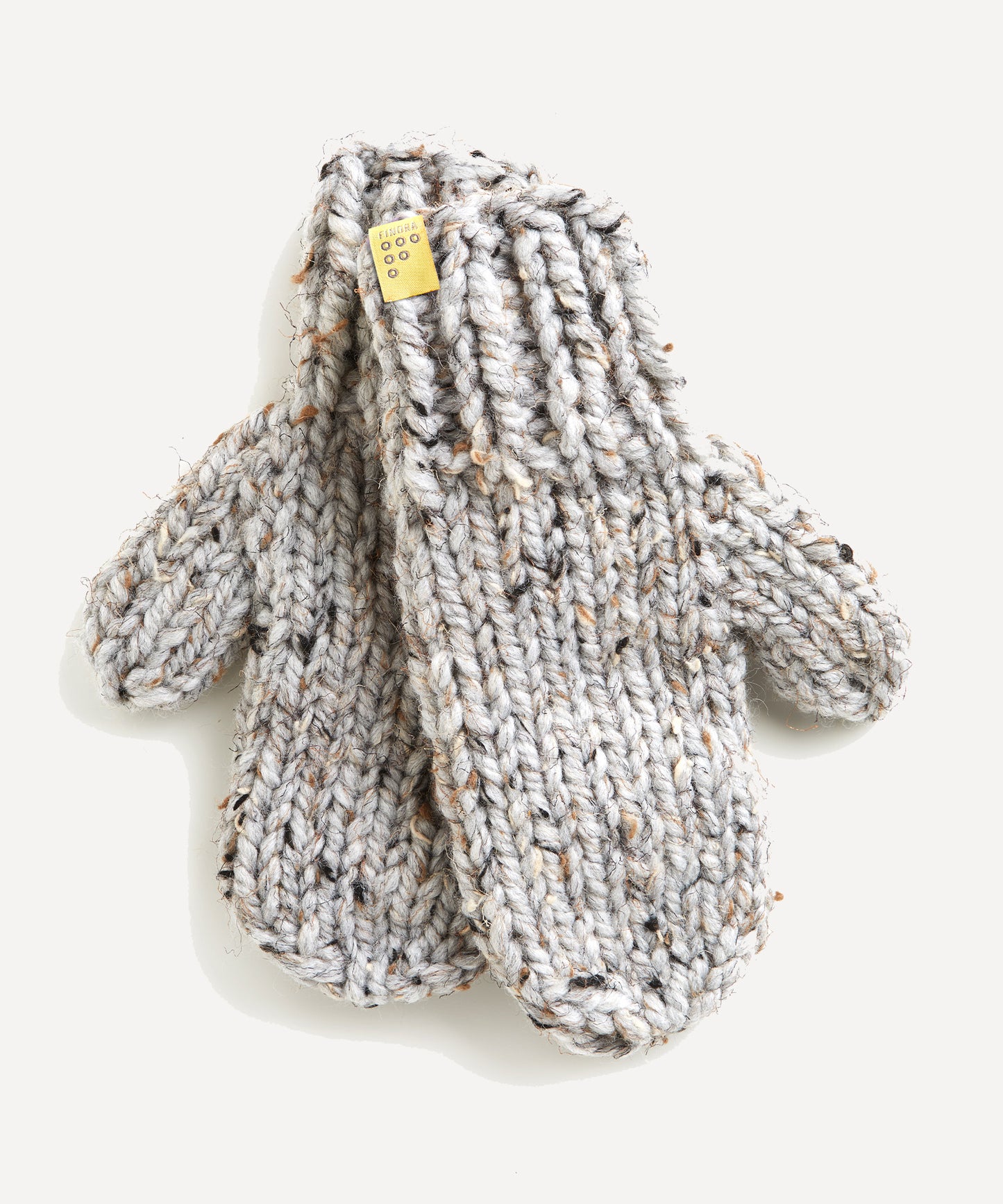 Pawkies Hand Knitted Mittens Grey Flint