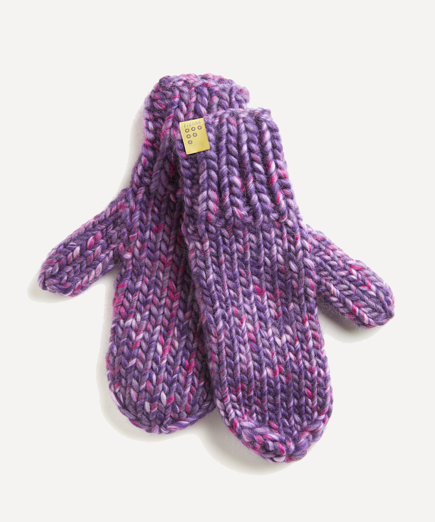 FINDRA Pawkies Hand Knitted Merino Mittens Fuschia