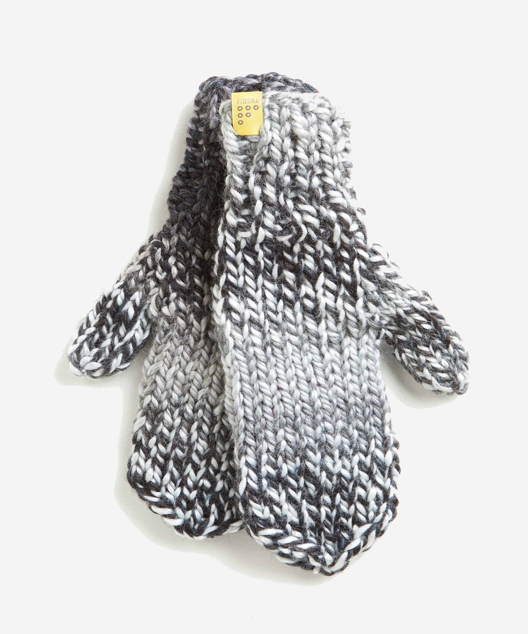 Pawkies Hand Knitted Mittens Grey Marl