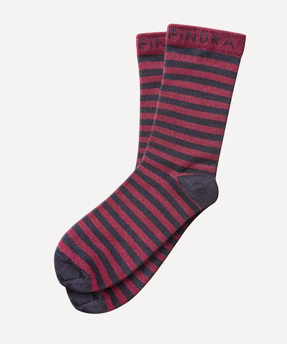FINDRA Skye Stripe Merino Socks Plum