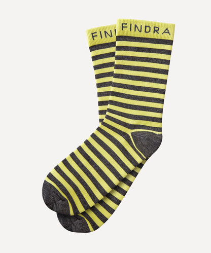 FINDRA Skye Stripe Merino Socks Pollen