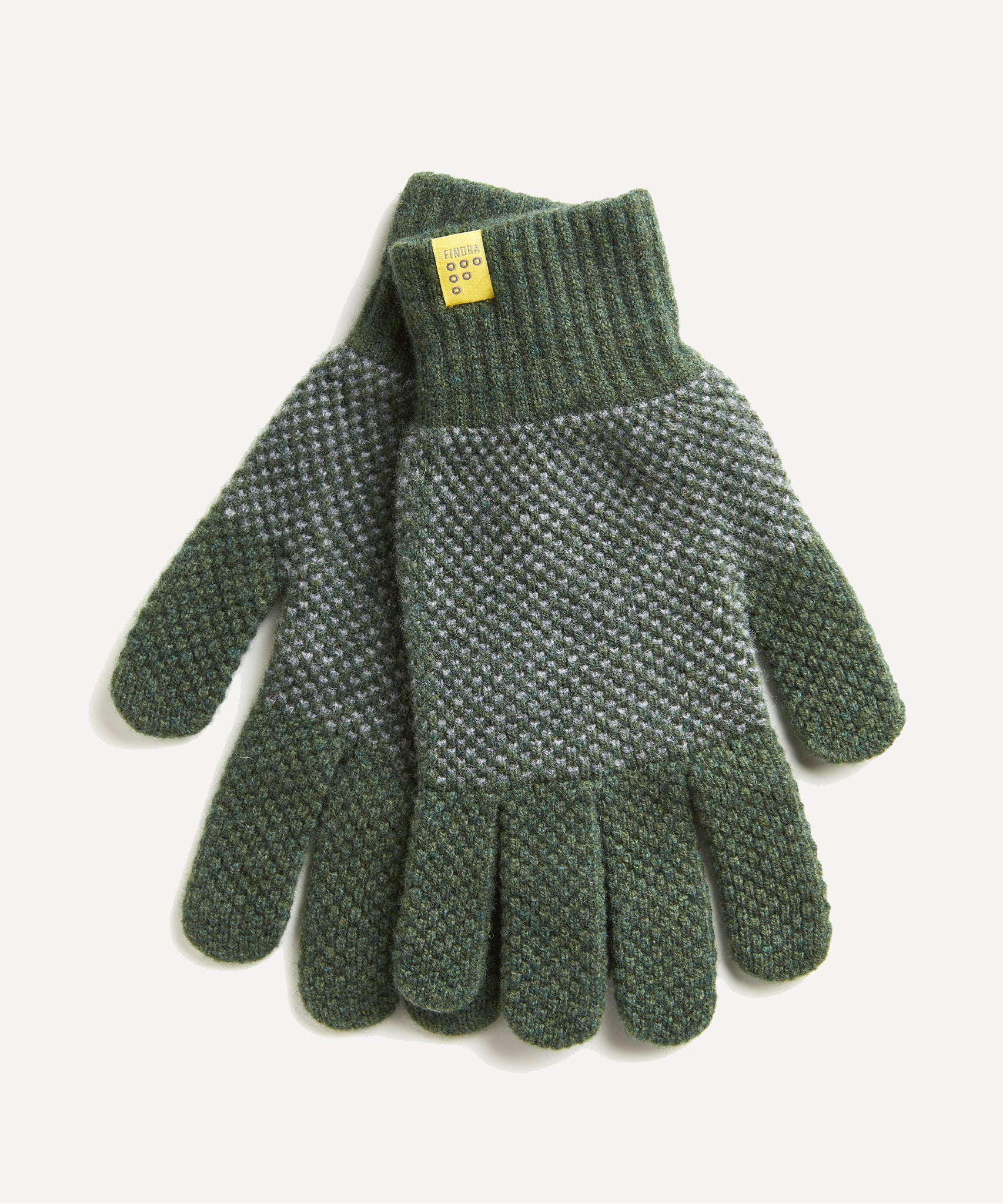 FINDRA Tait Mens Lambswool Gloves Rosemary Grey