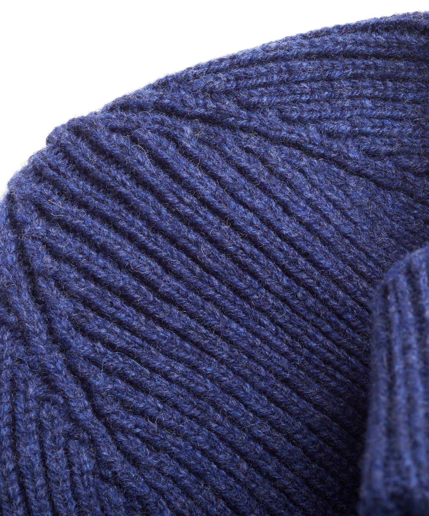 FINDRA Tweed Lambswool Beanie Denim