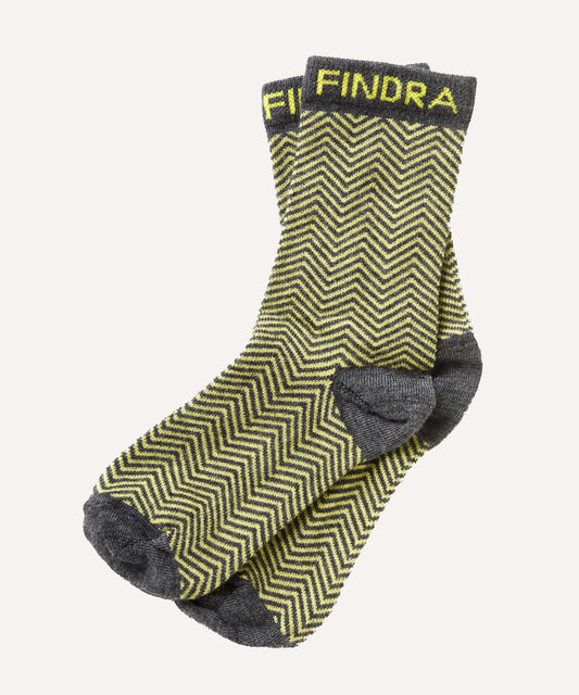 FINDRA Skye Herringbone Merino Socks Pollen